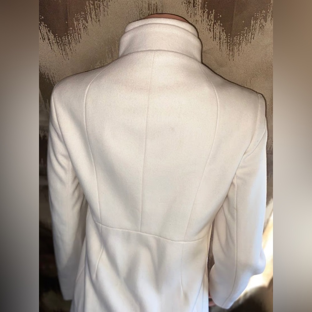 Cashmere Blend Donna Karan Cream Coat - Picture 4 of 8